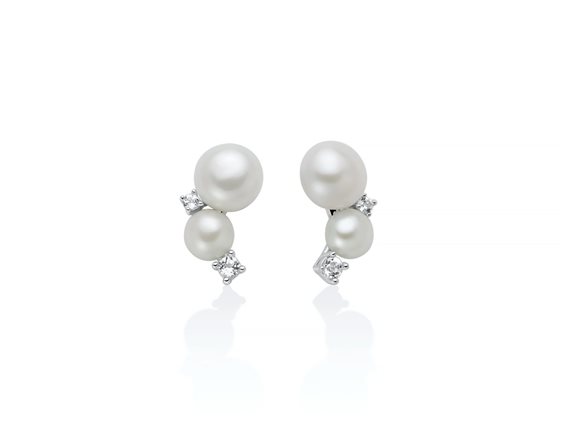 Earrings Miluna Woman in Silver Perla 0 Ct PER2888 - PER2888